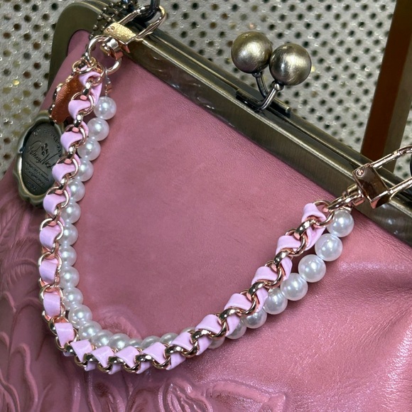 Patricia Nash 10th Anniversary Pink Embossed Handbag w/Dustbag Approx 9.5x 10x 4 - Picture 17 of 17